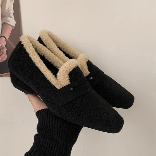Damen Mokassins mit flauschiger Innensohle und modischem Design EB