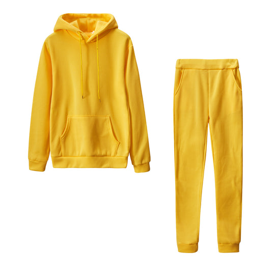 Damen nan Cozy-Loungewear-Set mit oversized Hoodie, Kängurutasche und schmaler Highwaist-Jogginghose EB