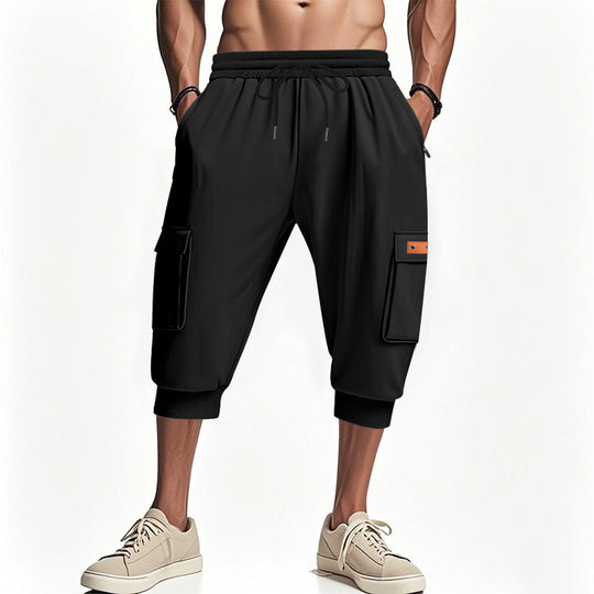 Herren modische Cargo-Shorts mit praktischen Seitentaschen und elastischem Bund EB