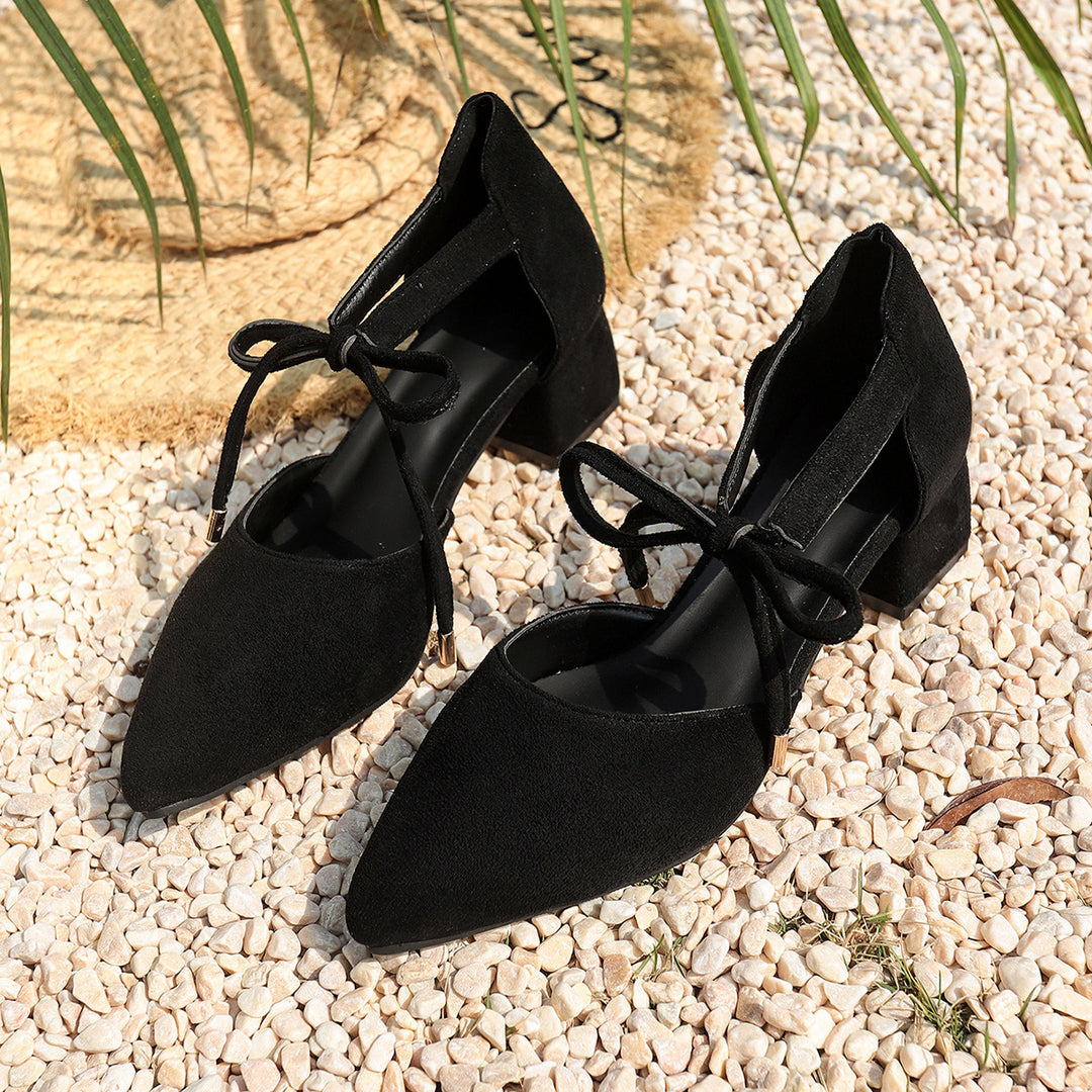 Damen elegante Ankle Boots mit schickem Schleifen-Detail EB