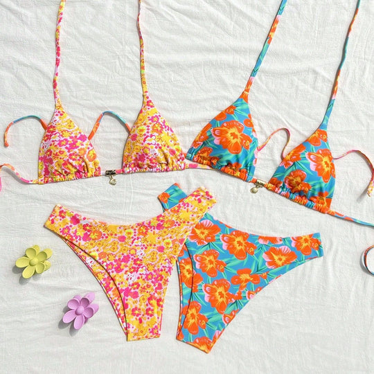 Damen Bikiniset mit trendigen Mustern EB