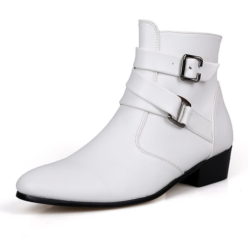 Damen modische Stiefeletten mit elegante Schnallen und strapazierfähigem Obermaterial EB