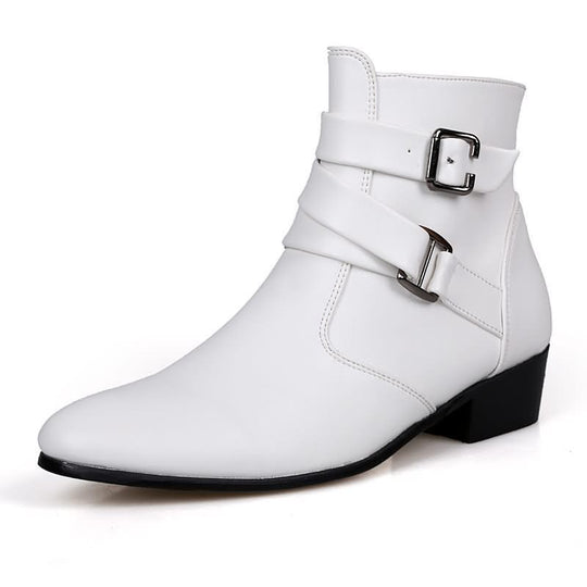 Damen modische Stiefeletten mit elegante Schnallen und strapazierfähigem Obermaterial EB