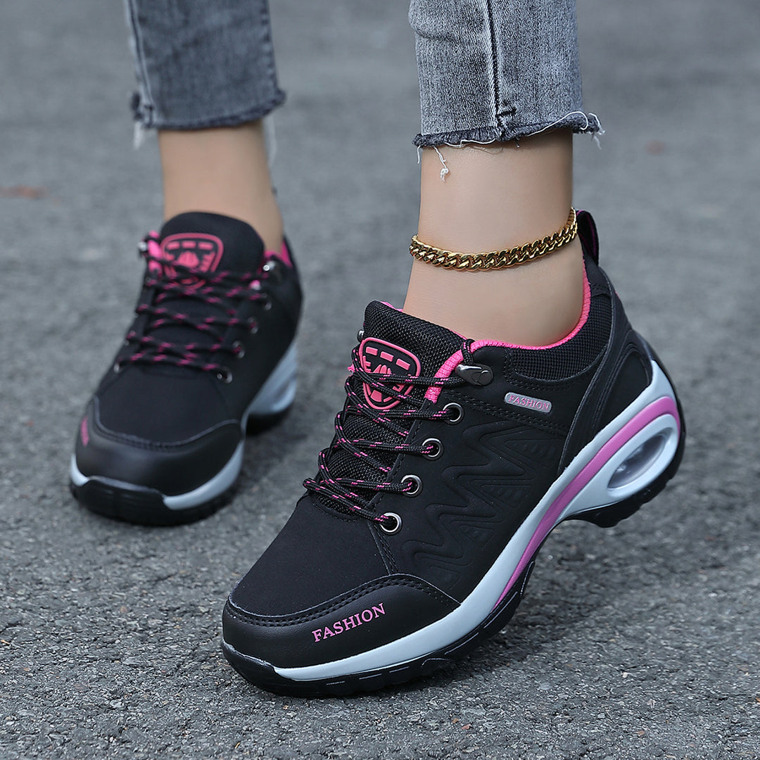 Damen nan sportliche Keil-Sneaker mit gepolsterter Luftkissen-Sohle EB