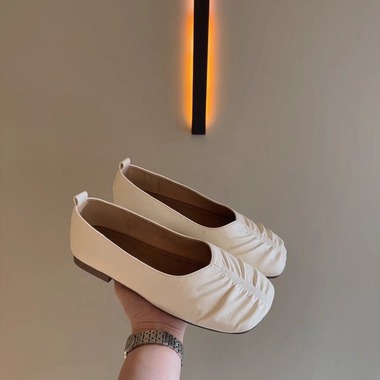 Damen elegante Ballerina-Schuhe mit modischem Rüschendesign und bequemer Innensohle EB