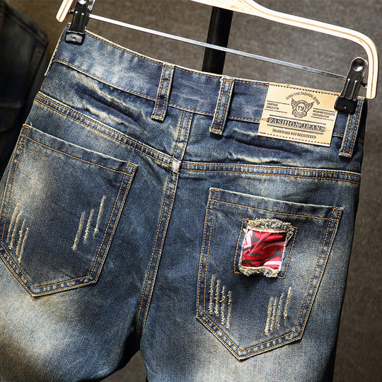 Herren lässige Denim-Shorts im modischen Destroyed-Look EB