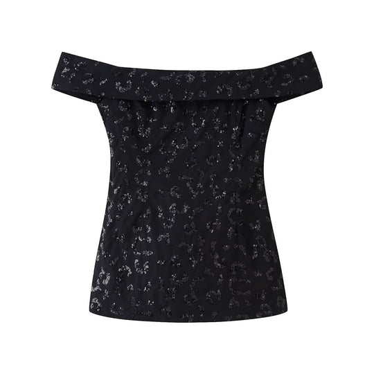 Damen elegante Palazzohose mit floraler Spitzenverzierung EB