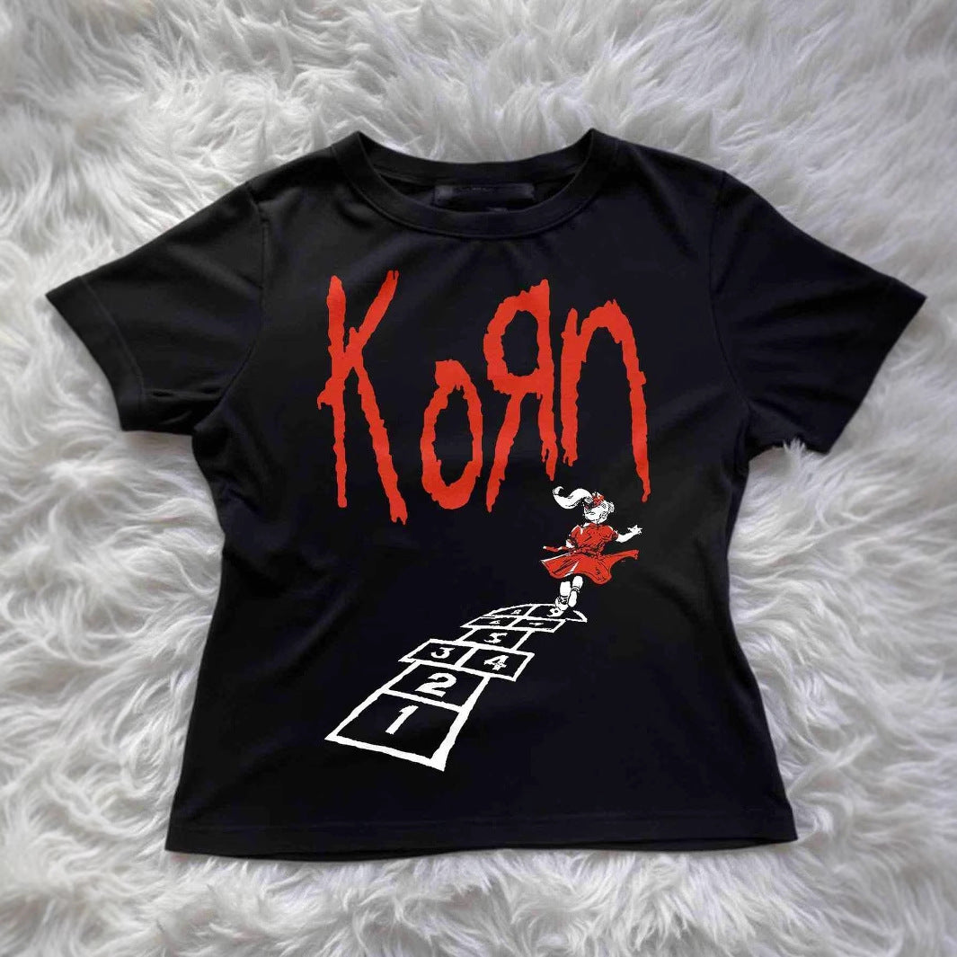 Damen T-Shirt mit kreativem grafischen Design und urbanem Statement EB