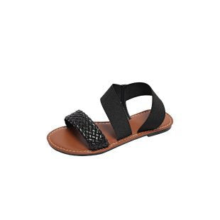 Damen Bequeme Riemchensandalen mit geflochtenem Design EB