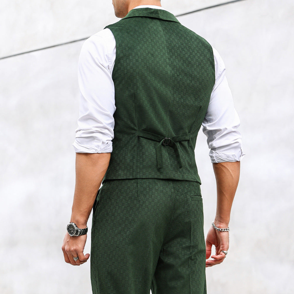 Herren elegante Weste mit strukturiertem Design und modernen Details EB