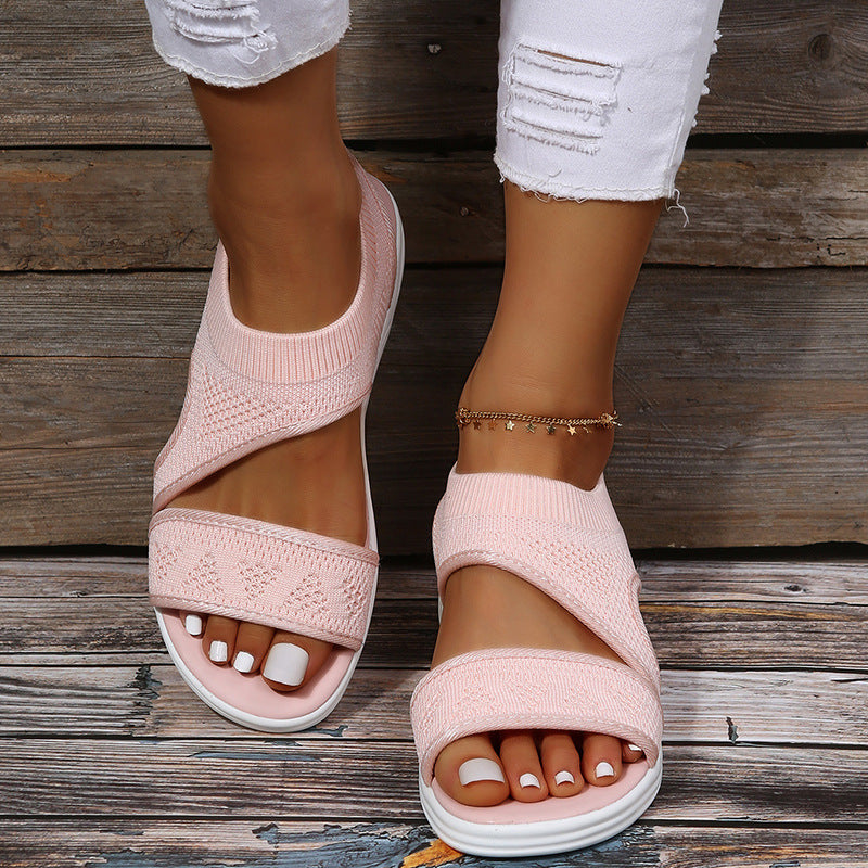 Damen Komfortable und atmungsaktive Riemen-Sandalen EB