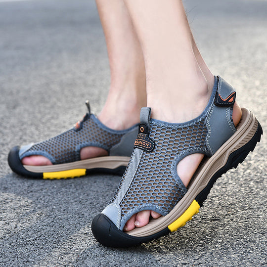 Herren Atmungsaktive Outdoor-Sandalen mit rutschfester Sohle und verstellbarem Riemen EB