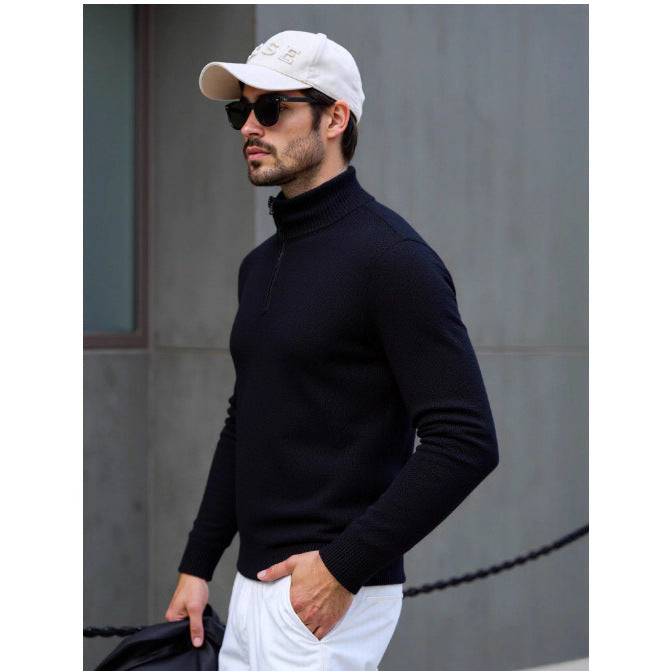 Herren Rollkragenpullover mit modernem Strukturdesign EB