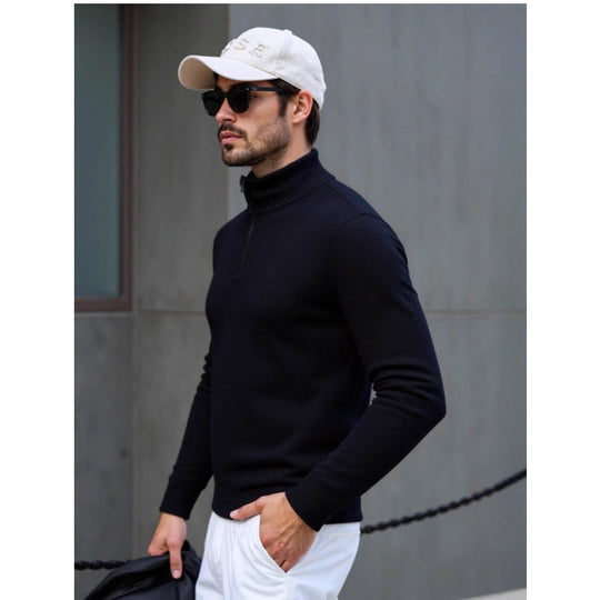 Herren Rollkragenpullover mit modernem Strukturdesign EB