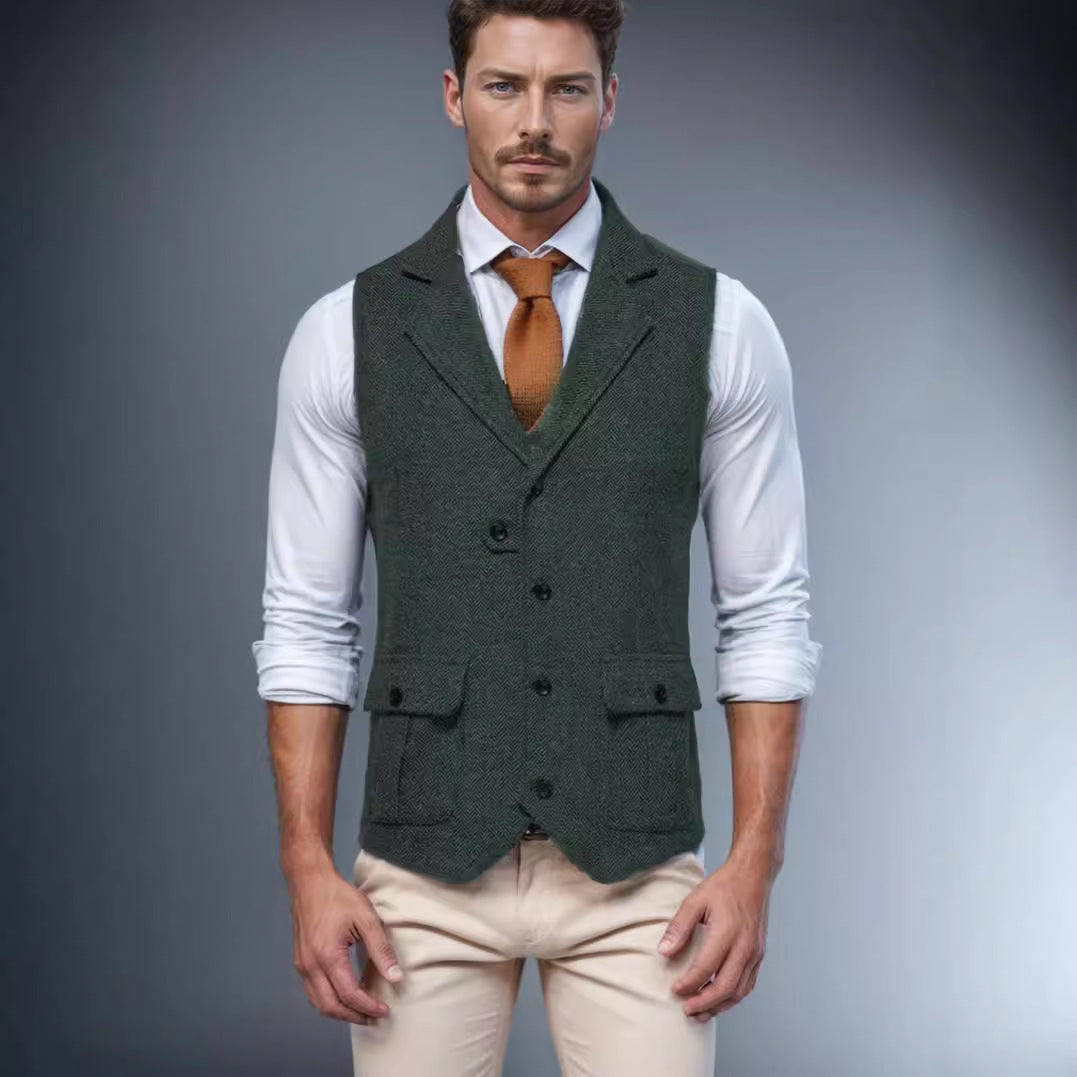 Herren Weste im klassischen Herringbone-Design EB