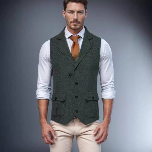 Herren Weste im klassischen Herringbone-Design EB