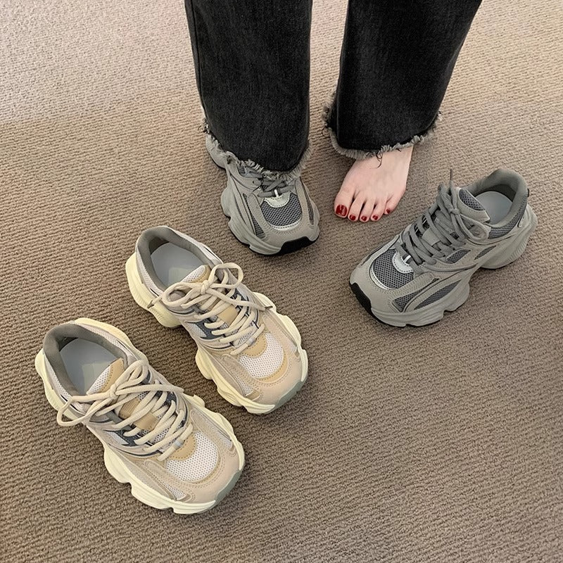Damen Sportliche Sneakers mit dämpfender Sohle und atmungsaktivem Mesh-Obermaterial EB