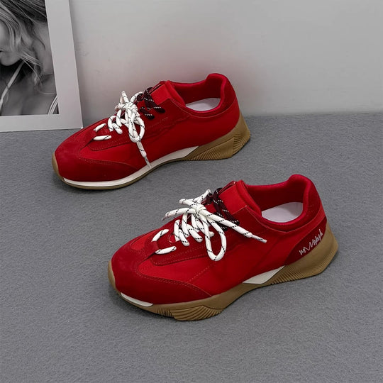Damen modische Sneakers mit atmungsaktiver Mesh-Oberfläche und trendigem Design EB