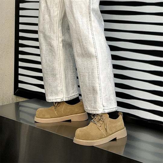 Damen Bequeme und modische Schnürschuhe aus Soft-Veloursleder EB