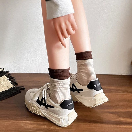 Damen Sportliche Sneakers mit dicker Profilsohle und atmungsaktivem Obermaterial EB