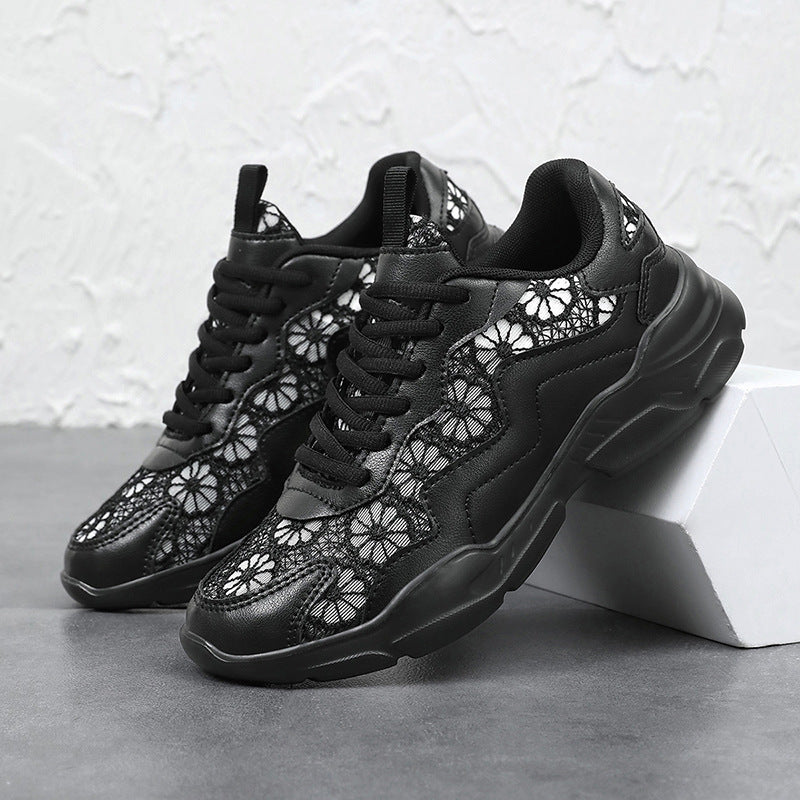 Damen Trendige Sneakers mit atmungsaktivem Obermaterial und eleganter Struktur EB