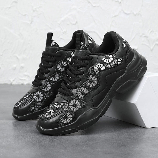 Damen Trendige Sneakers mit atmungsaktivem Obermaterial und eleganter Struktur EB