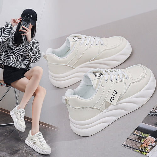 Damen Platform Sneakers mit dämpfender Sohle und atmungsaktivem Obermaterial EB