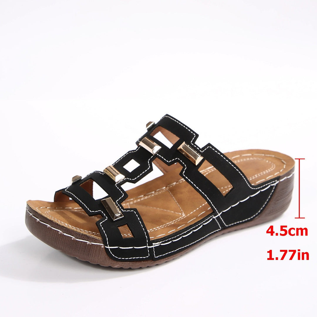 Damen Komfortable Sandalen mit modernem Riemendesign und rutschfester Sohle EB