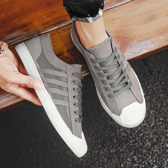 Damen atmungsaktive Sneakers mit rutschfester Gummisohle und modernem Design EB