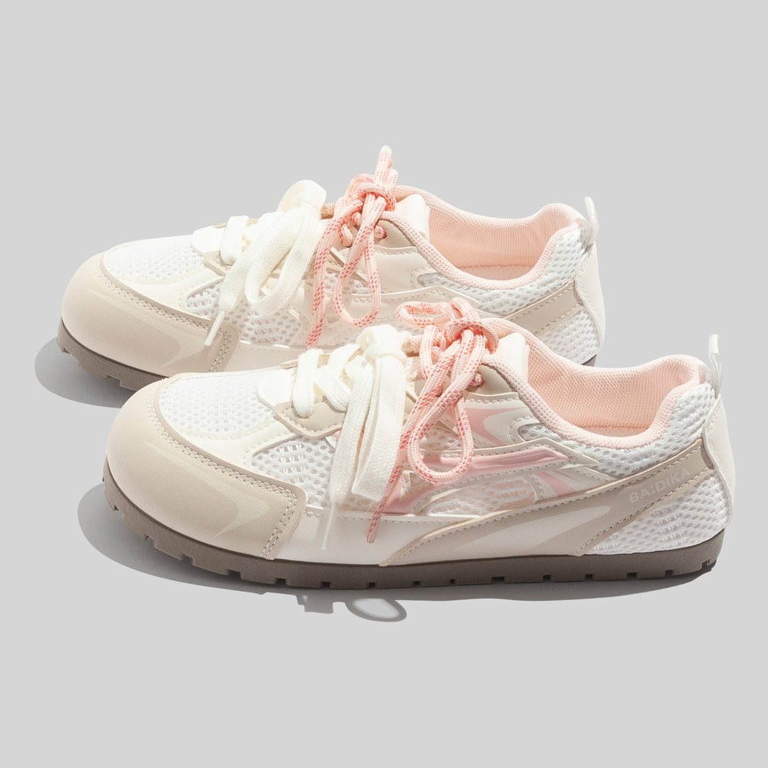 Damen Atmungsaktive Multifunktionssneakers mit elastischen Schnürsenkeln und rutschfester Sohle EB