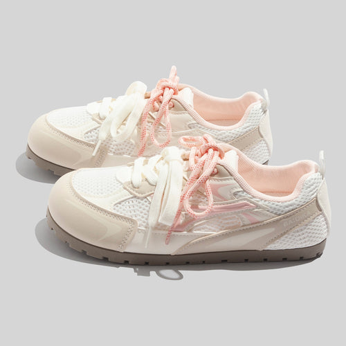 Damen Atmungsaktive Multifunktionssneakers mit elastischen Schnürsenkeln und rutschfester Sohle EB