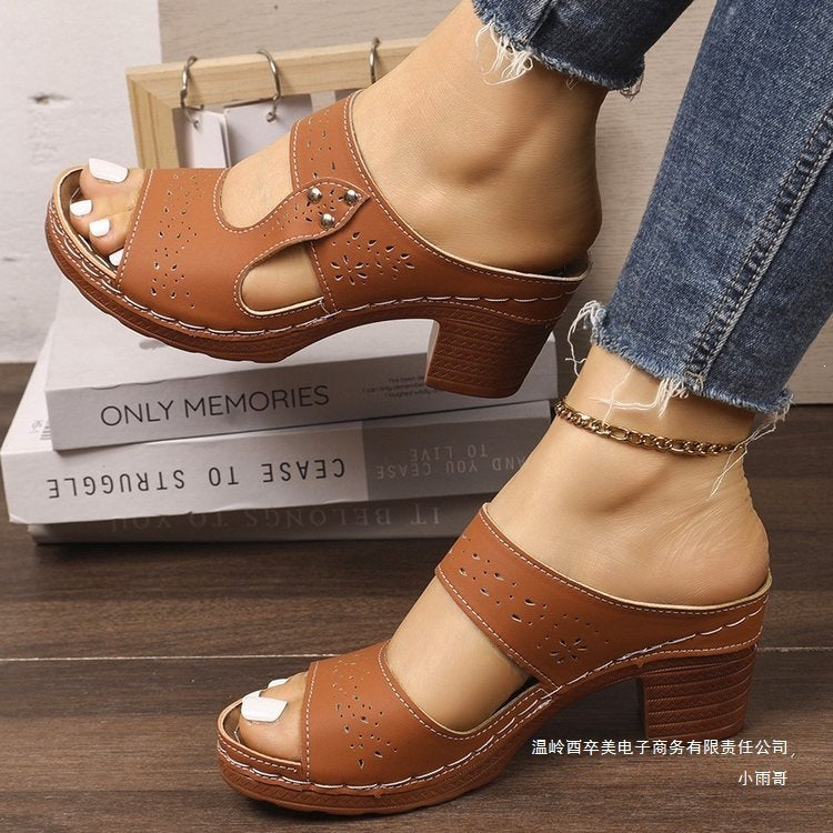 Damen Komfortable und atmungsaktive Sandalen mit offenem Schnitt EB