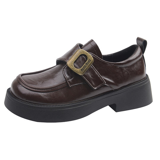 Damen Modische Slipper mit glänzenden Schnallen und bequemer Plateausohle EB