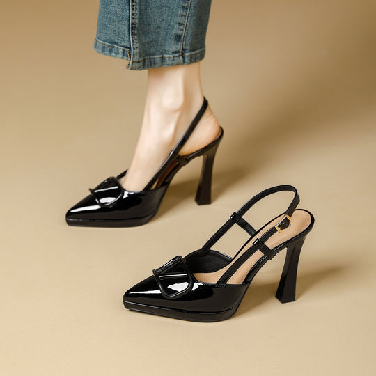 Damen Slingback-Pumps mit eleganter Schleifenapplikation EB