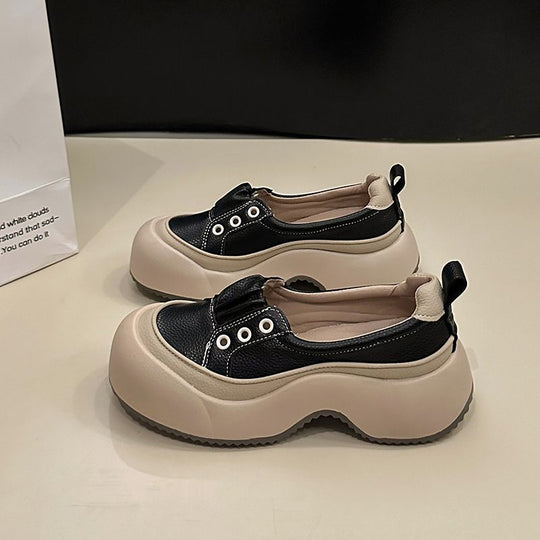 Damen Plateau Slipper mit elastischem Einstieg und modischem Design EB