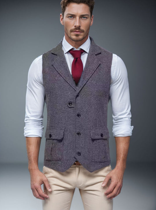 Herren Weste im klassischen Herringbone-Design EB