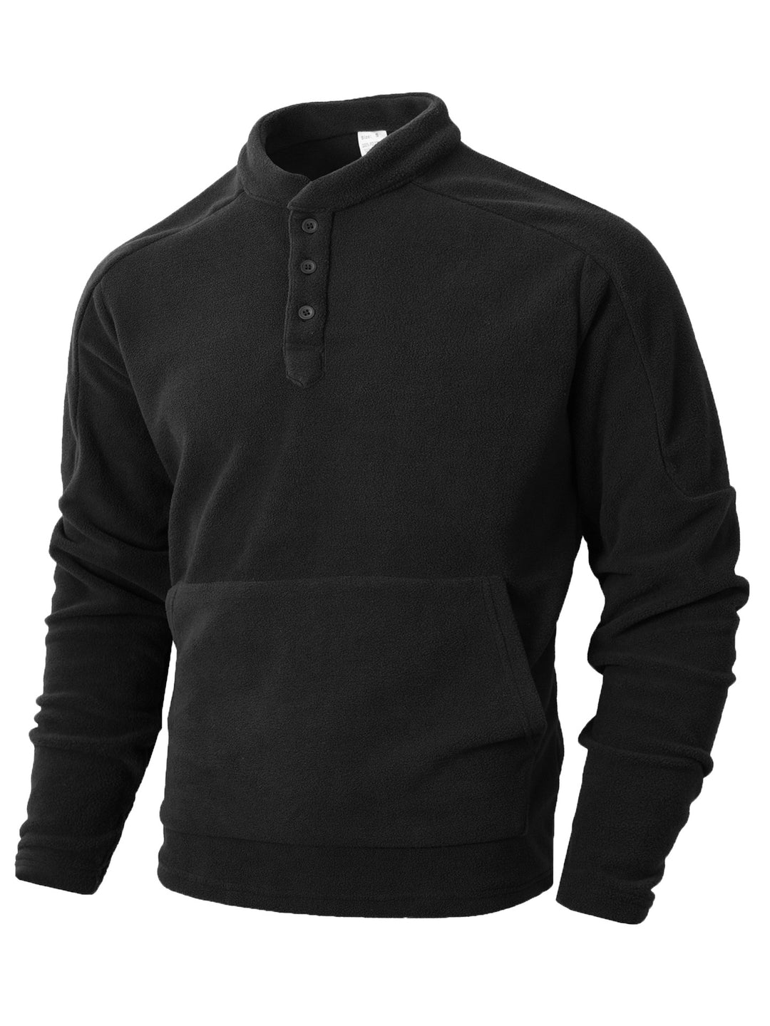 Herren Kuscheliger Fleece-Pullover mit Knopfleiste EB