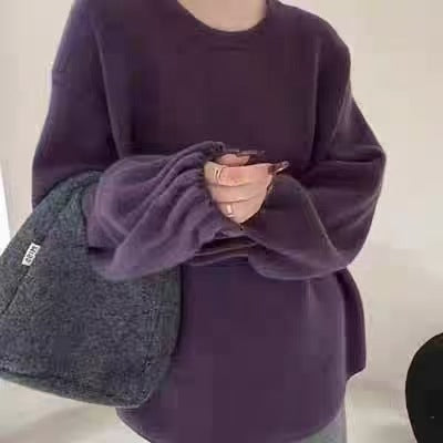 Damen Pflegeleichter, gemütlicher Pullover mit Volantärmeln EB