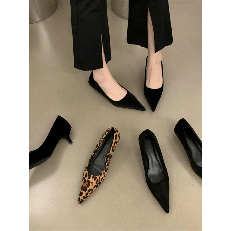 Damen modische spitze Pumps mit elegantem Absatz EB