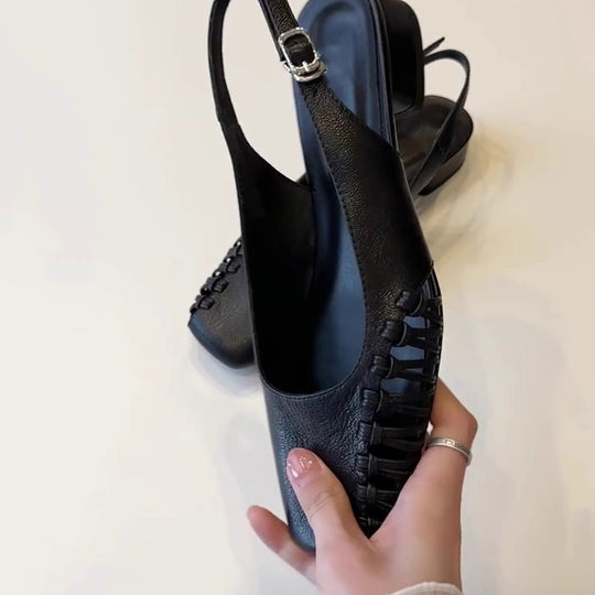 Damen Slingback-Pumps mit dekorativen Strassapplikationen und modernem Schnitt EB