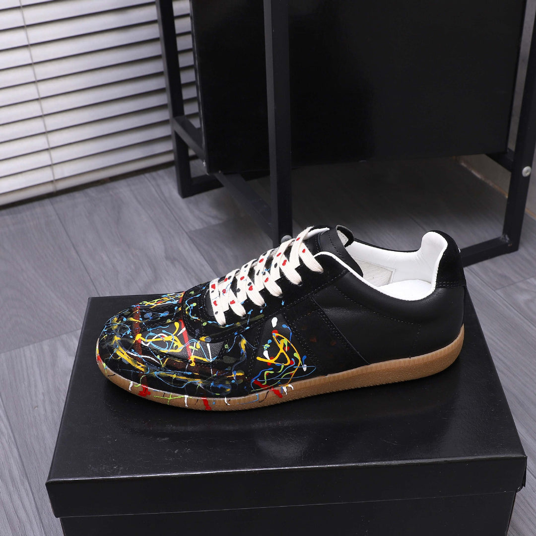 Damen Designer Sneakers mit künstlerischem Spritzmuster EB