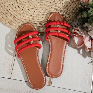 Damen Riemchen-Sandalen mit elegantem Schmuckdetail EB