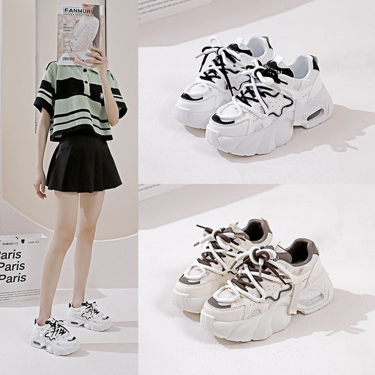 Damen Sportliche Sneakers mit atmungsaktiver Mesh-Oberfläche und rutschfester Sohle EB