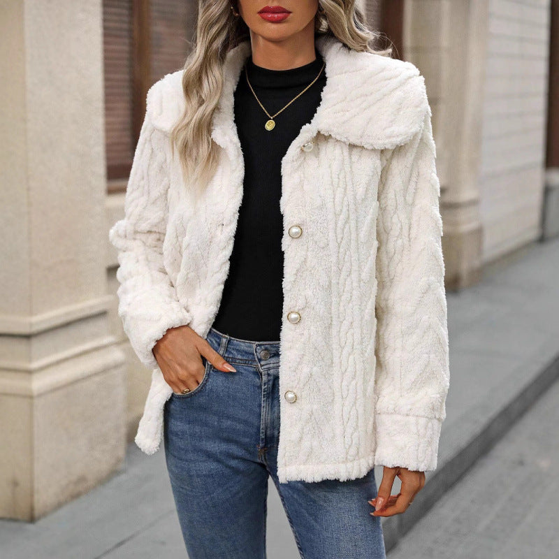 Damen kuschelige Fleecejacke EB