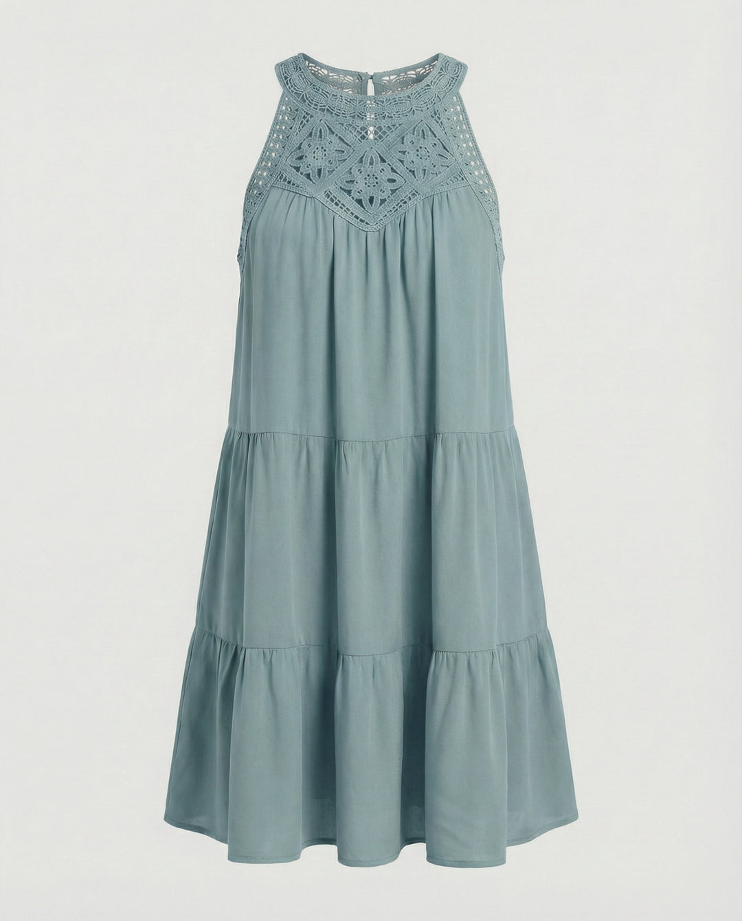 Damen Sommerkleid mit Spitze Freizeitkleid