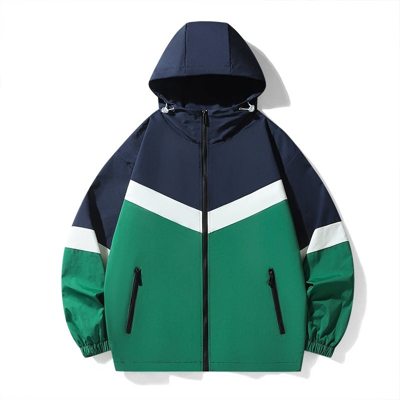 Herren leichte Übergangsjacke mit verstellbarem Kapuzensystem und atmungsaktiven Einsätzen EB