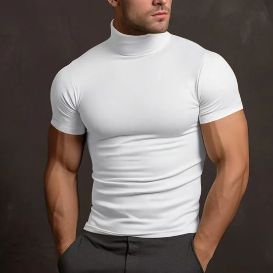 Herren Langarm-Turtleneck-Shirt aus atmungsaktivem Stretchmaterial EB