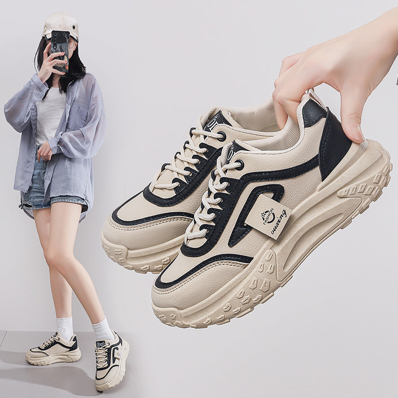 Damen Sportliche Chunky Sneakers mit atmungsaktivem Obermaterial und dämpfender Sohle EB