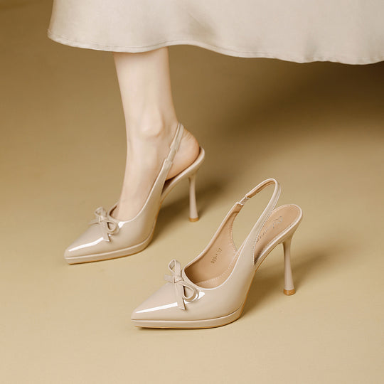 Damen elegante Slingback-Pumps mit dekorativem Schleifendetail EB