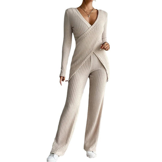 Damen elegantes lässiges Strickanzug Set EB